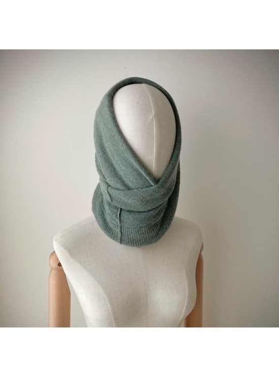 joodito 100% cashmere sweater wrap preppy tie scarf japanese boro light green - Picture 5 of 11